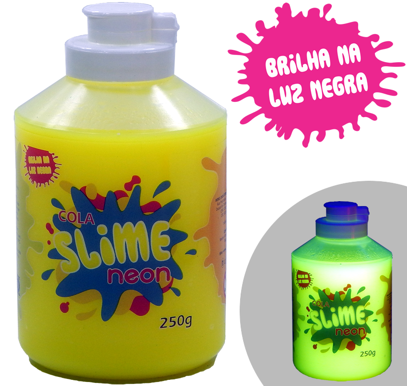 Cola Slime Neon 250g Amarelo