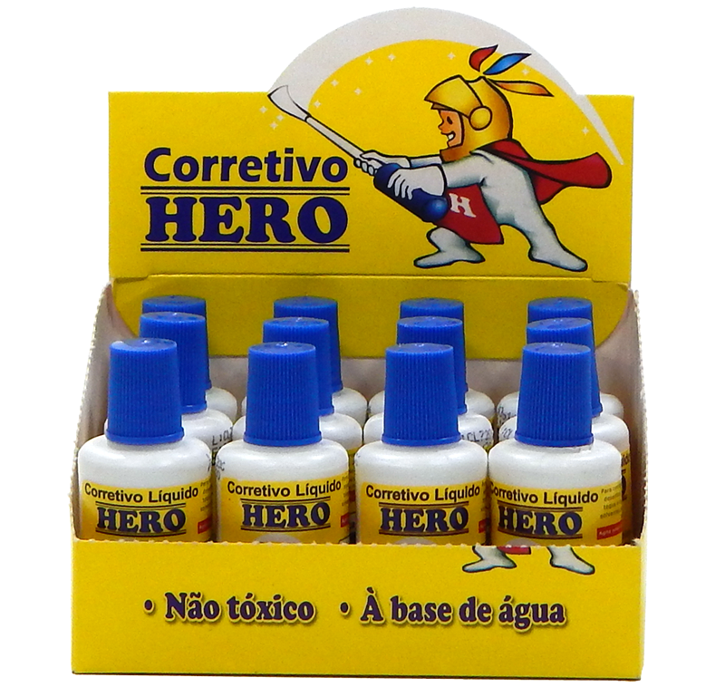 Corretivo Líquido Hero Estojo com 12 frascos